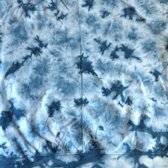 Athleta Tie-Dyed Cotton Crewneck Sweatshirt/ Blue & White/ Size MED - Picture 5 of 8